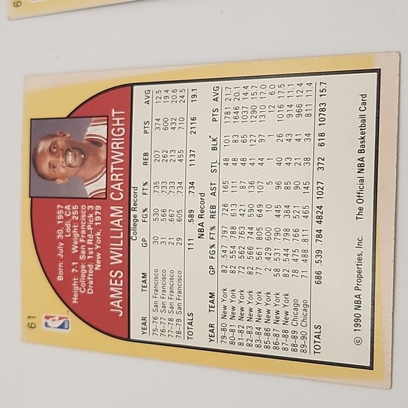 1990 NBA Hoops Chicago Bulls Cards 4 Count - Picture 7 of 10